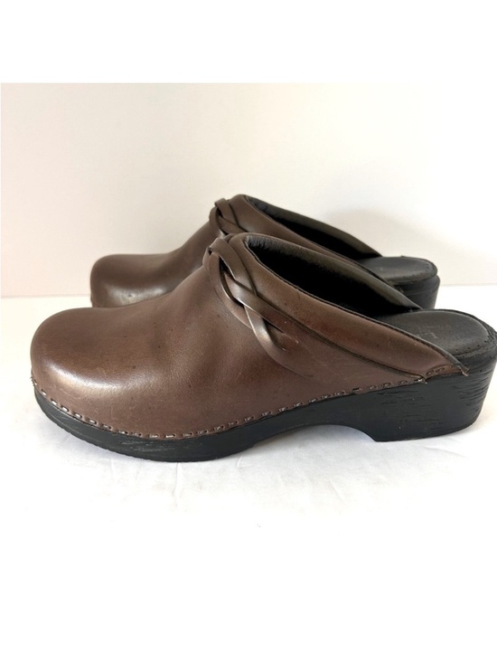 L.L. Bean Shoes - LL Bean Clog Shoe Mule Braided Leather Poetcore Scandigirl Brown Size 39 US 7.5